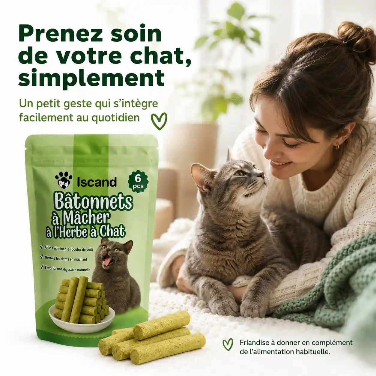 Bâtonnets à Mâcher à l'Herbe à Chat